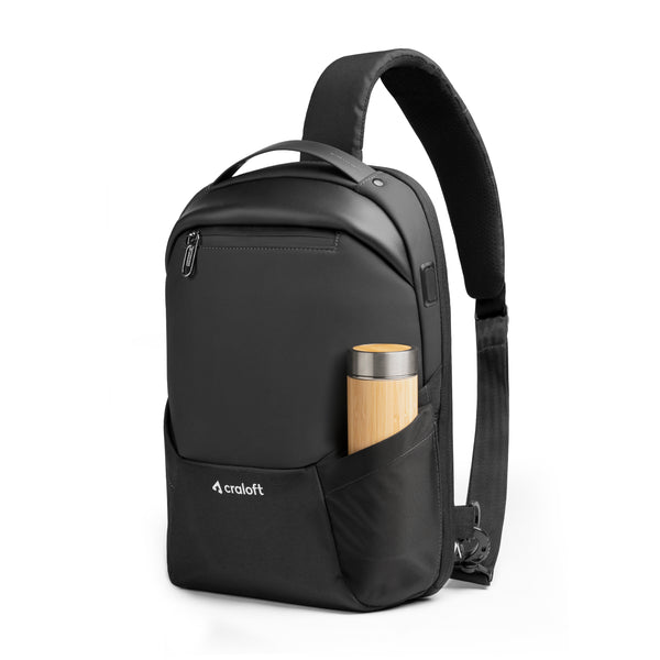 Mobiq Crossbody Sling Bag with Fast USB Charging Port & Anti Theft Pocket