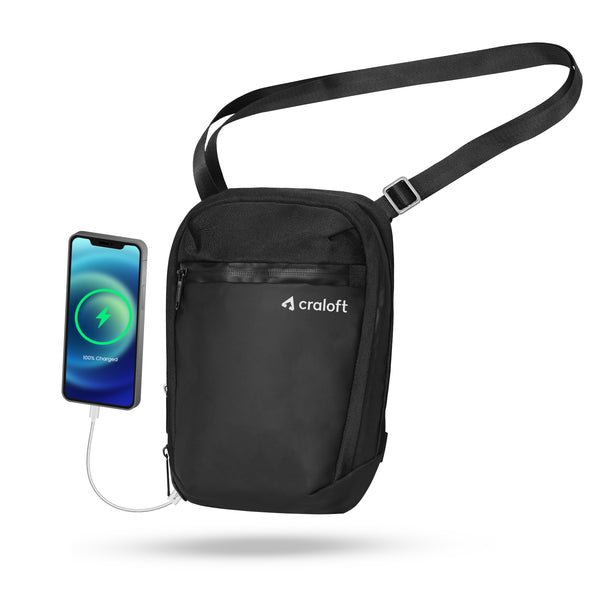 FlexShift Multi-Wear Sling Bag with Smart USB Port