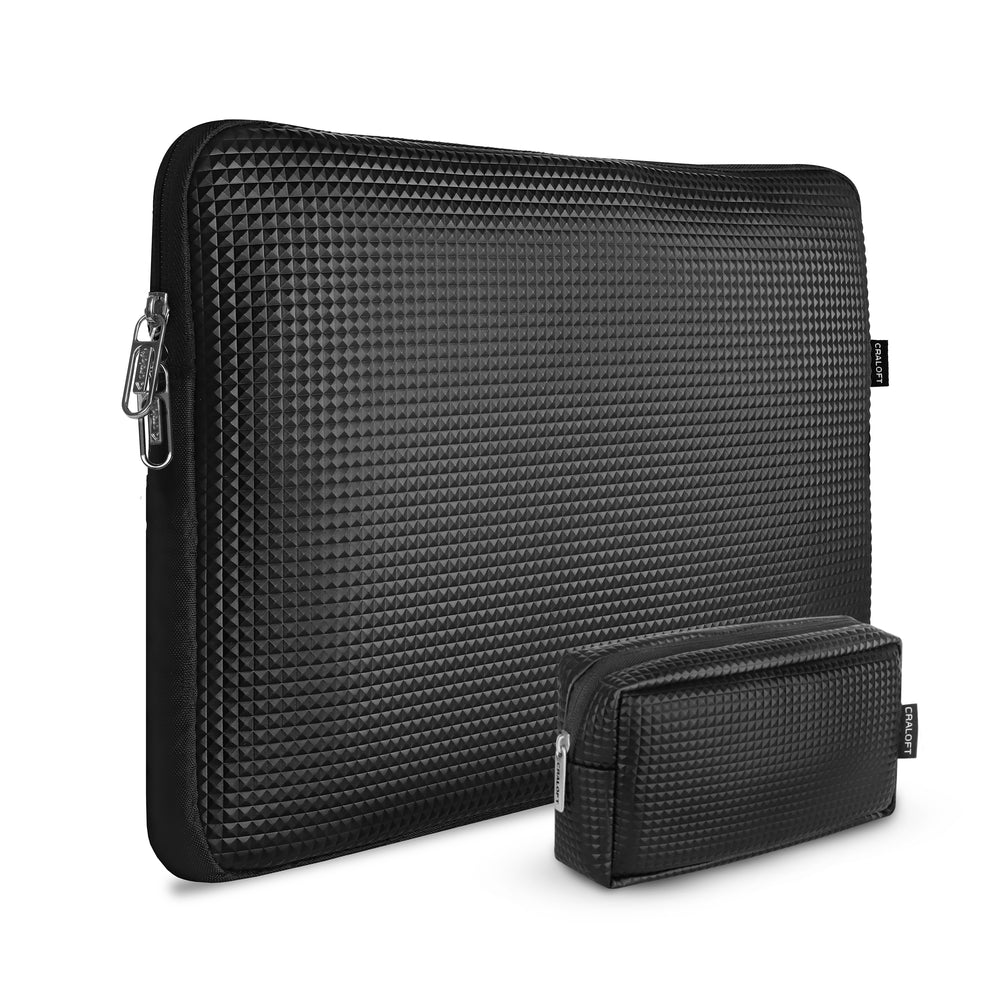 Prime L29 Laptop Sleeve Cover Bag With Charger Pouch (Black)